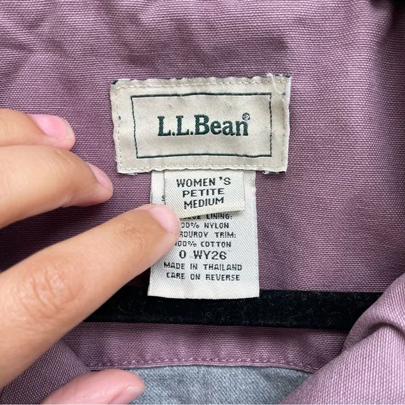 Vintage L.L. Bean Barn Chore Coat Jacket Dusty Purple Corduroy size medium women - Picture 7 of 10
